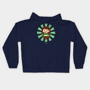 Chara Retro Japanese Undertale Kids Hoodie